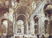 Giovanni Paolo Pannini St. Peter Basilica, from the entrance Sweden oil painting artist